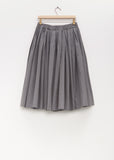 Cotton Pleated Pull On Skirt — Cement