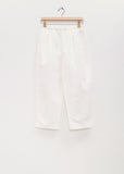 Cotton Linen Cropped Pleated Pant