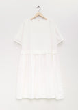 Cotton Pleated Trim Dress