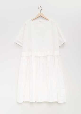 Cotton Pleated Trim Dress