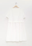 Cotton Pleated Trim Dress