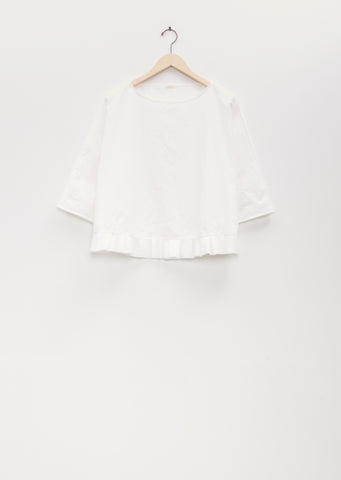 Cotton Pleated Hem Popover