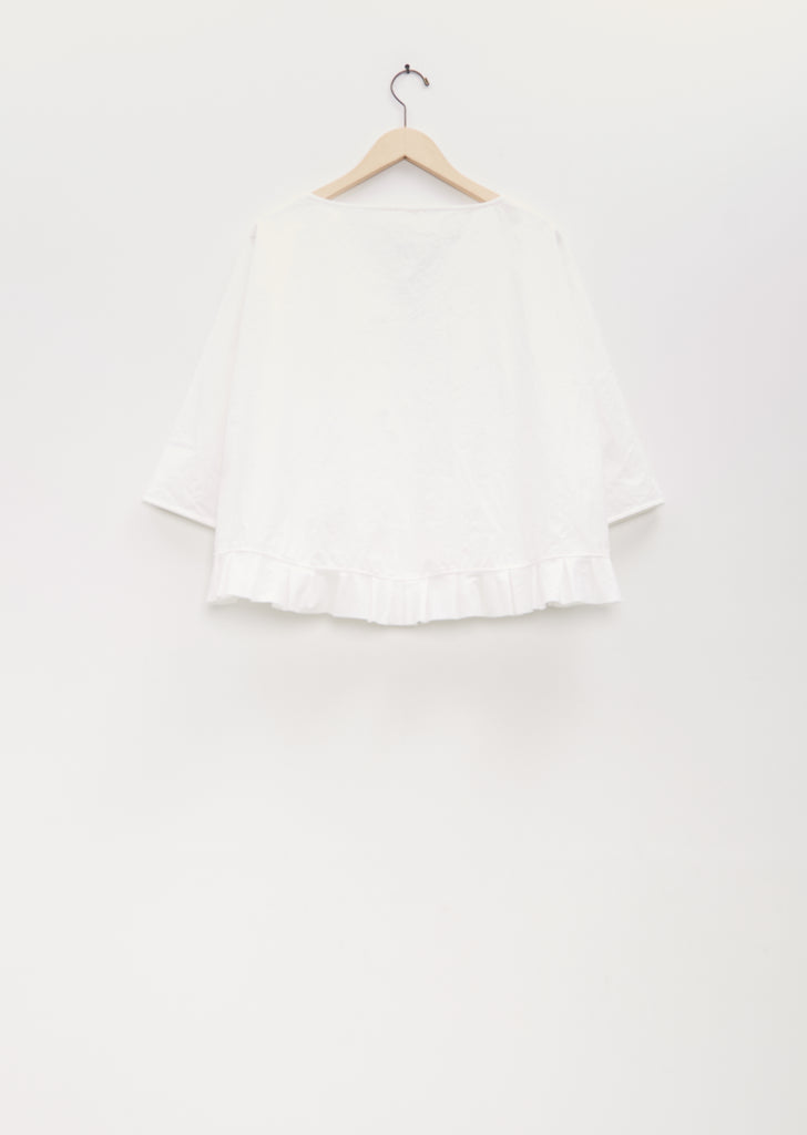 Cotton Pleated Hem Popover