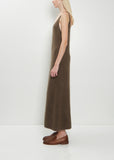 Alpaca Fur Knit Dress — Dark Brown