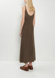 Alpaca Fur Knit Dress — Dark Brown