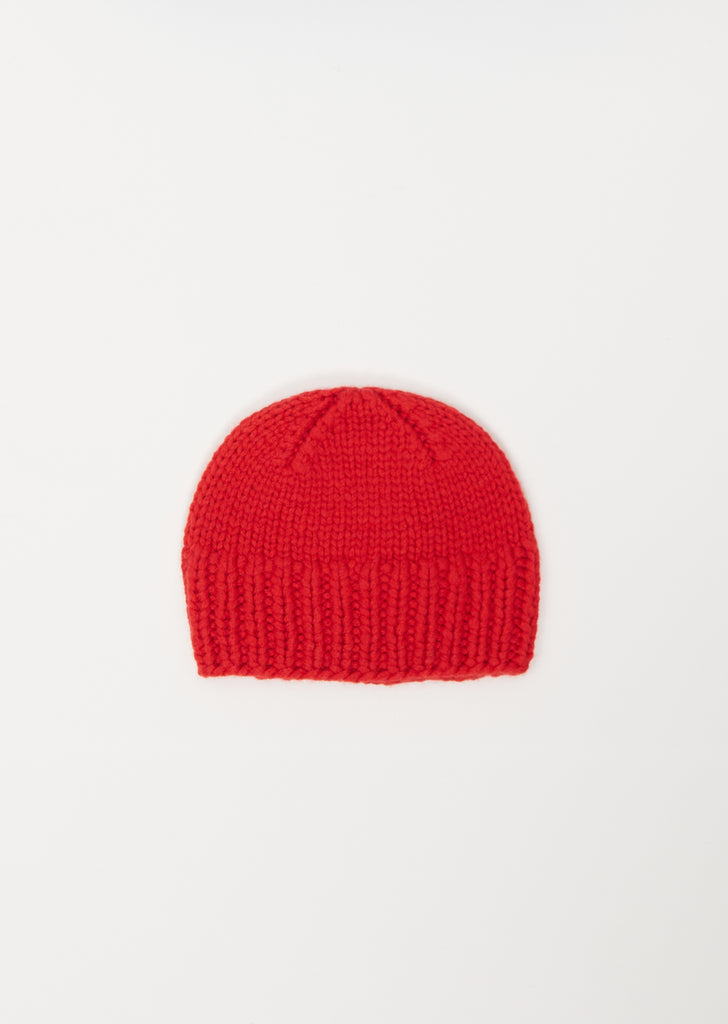 Paula Cashmere Beanie — Tomato