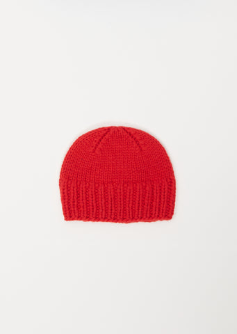 Paula Cashmere Beanie — Tomato