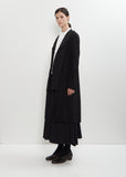 Wool Combination Long Jacket