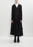 Wool Combination Long Jacket