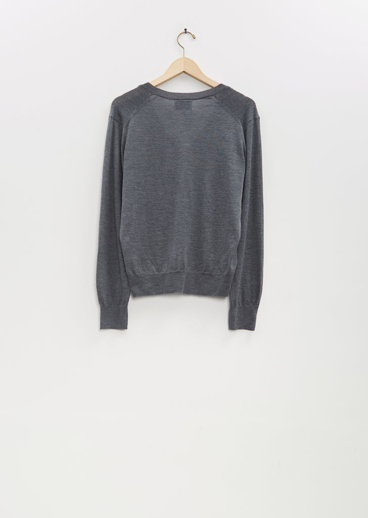 Julio Lightweight Cashmere Sweater — Anthracite Melange