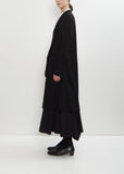 Wool Combination Long Jacket