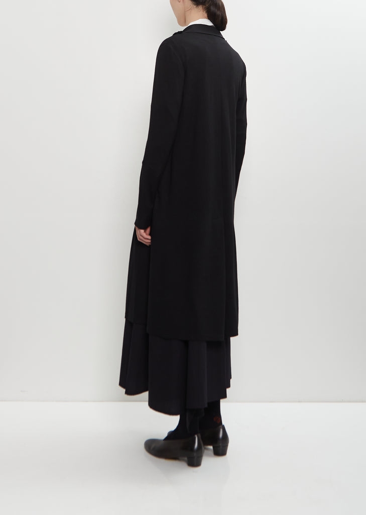 Wool Combination Long Jacket