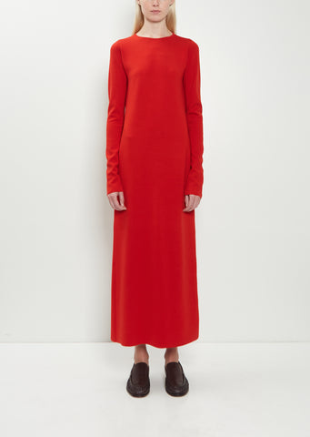 Stretch Wool Double Face Knit Dress
