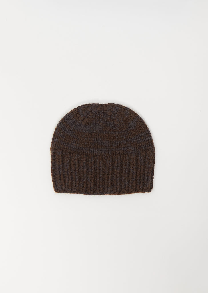 Paula Cashmere Beanie — Chocolate / Dark Taupe