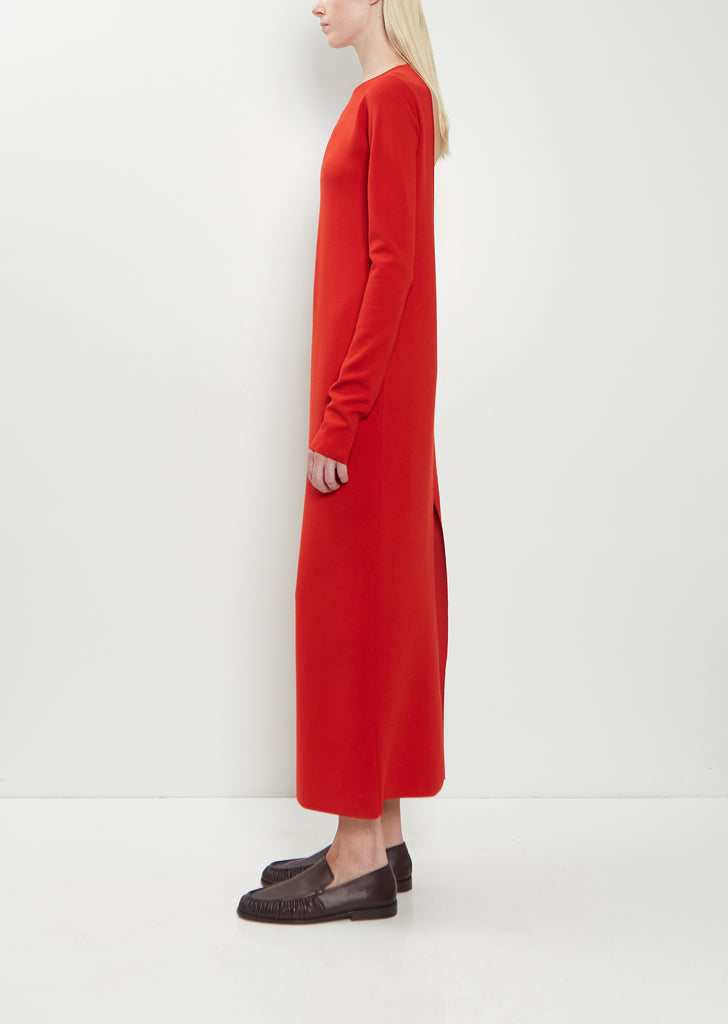 Stretch Wool Double Face Knit Dress