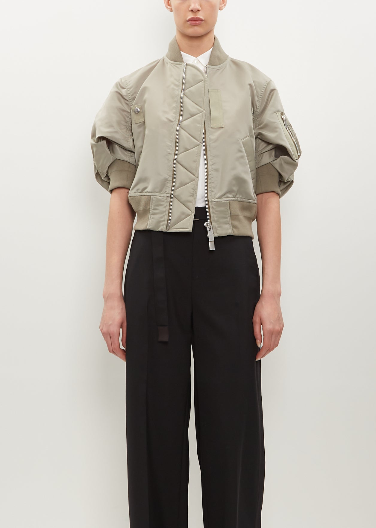 Nylon Twill Blouson in Black | SHOP BAZAAR