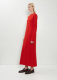 Stretch Wool Double Face Knit Dress