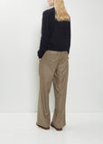 Semi-Sheer Alpaca Knit Skipper Polo