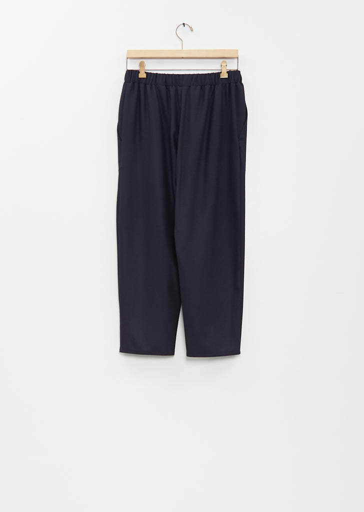 Wool Carrot Pants — Midnight