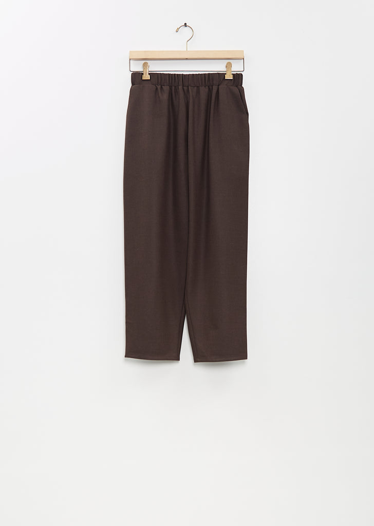 Wool Carrot Pants — Brown