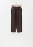 Wool Carrot Pants — Brown