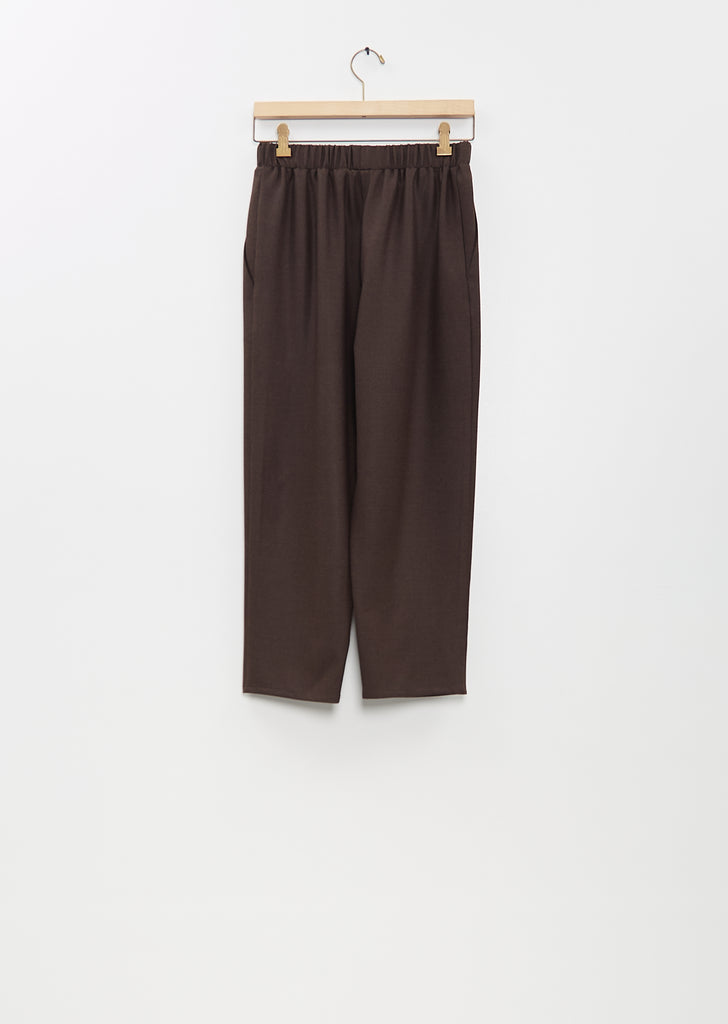 Wool Carrot Pants — Brown