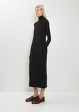 Cotton Linen Gabardine Dress — Black