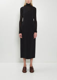 Cotton Linen Gabardine Dress — Black