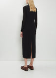 Cotton Linen Gabardine Dress — Black
