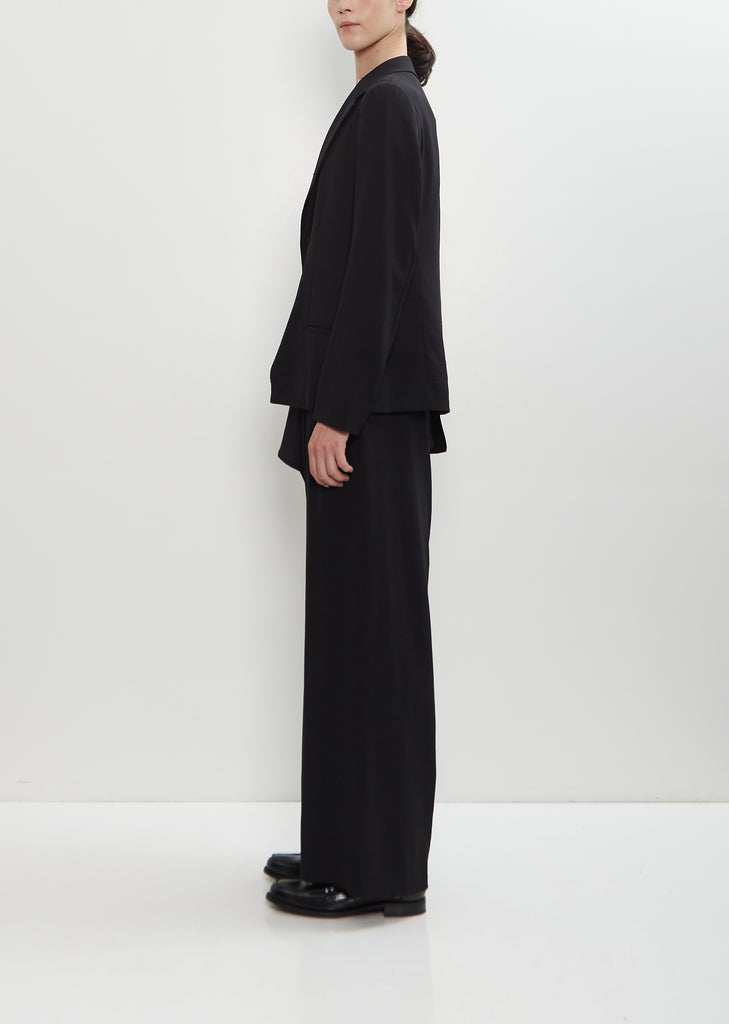 Wool Twill Right Cloth Asymmetry Jacket