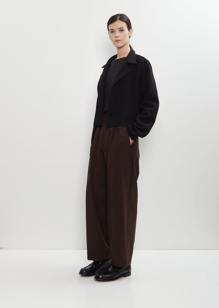 Wool Cotton Cropped Blouson