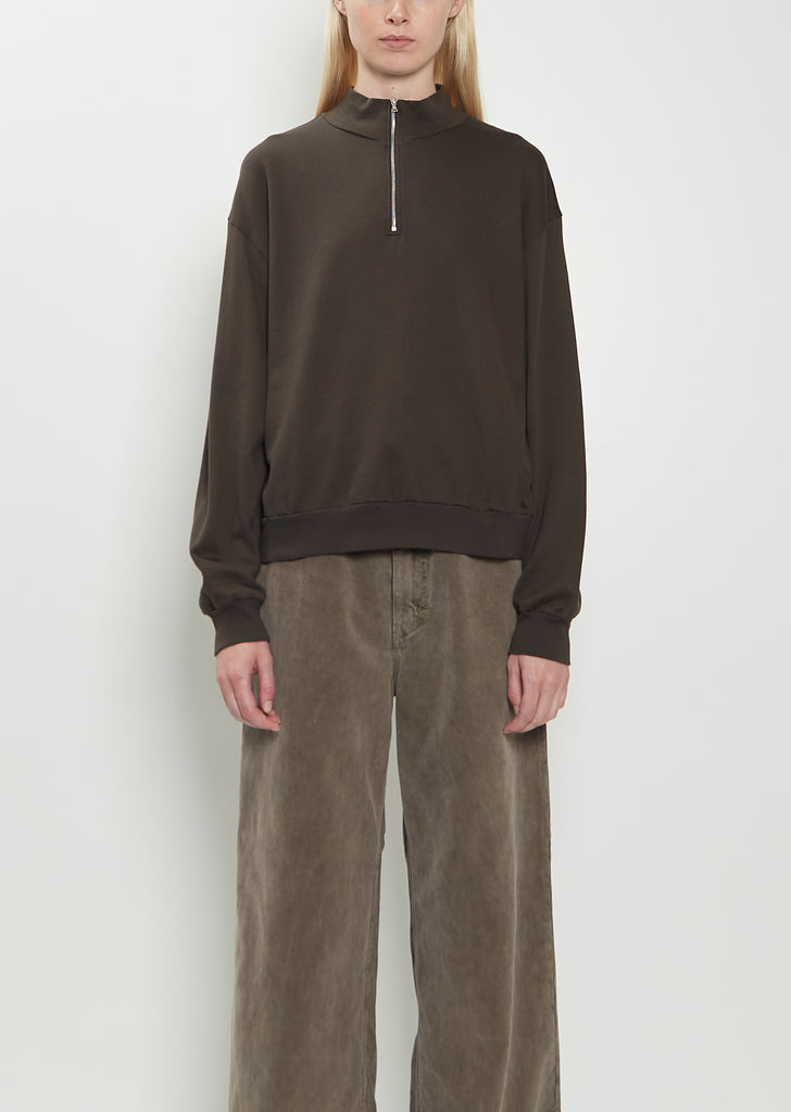 Super High Gauge Sweat Half Zip Pullover