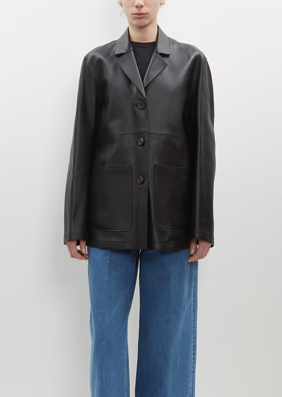 ジャケットその他 IONSEOUL Tola Garment Leather Tracker Jacket JE953 Leather Trucker Jacket - Tellason
