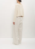 Linen Loose Pleated Wide Leg Trouser