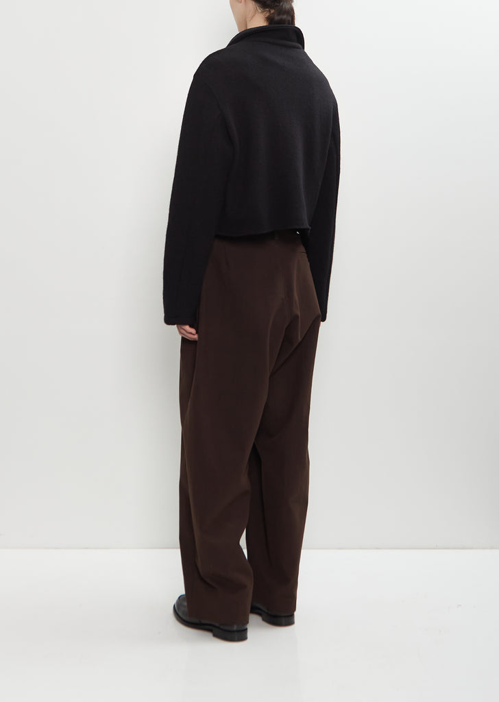 Wool Cotton Cropped Blouson