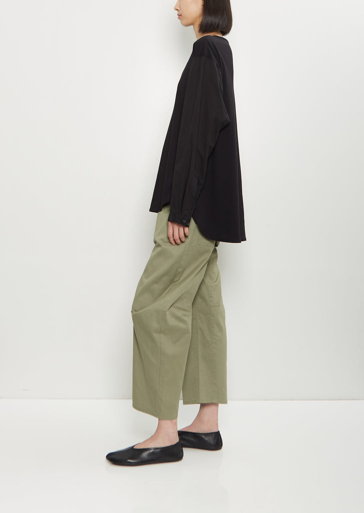 Cut & Sewn Cotton Combination Pullover