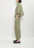 Cotton Wide Collar Cropped Jacket
