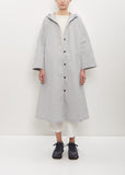 Linen Poly Hooded Parka Coat