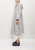 Linen Poly Hooded Parka Coat