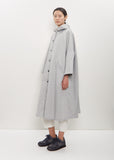 Linen Poly Hooded Parka Coat