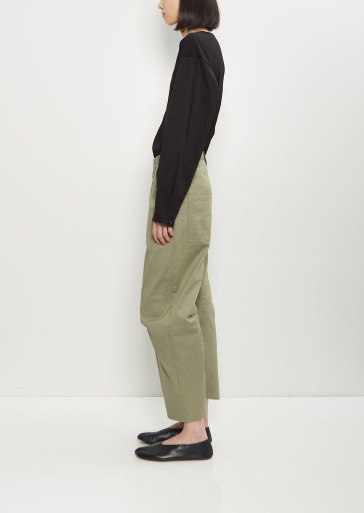 Cotton Gusset Pants  — Khaki
