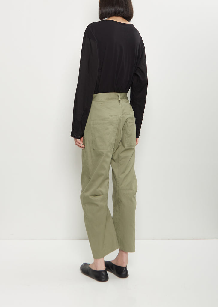 Cotton Gusset Pants  — Khaki