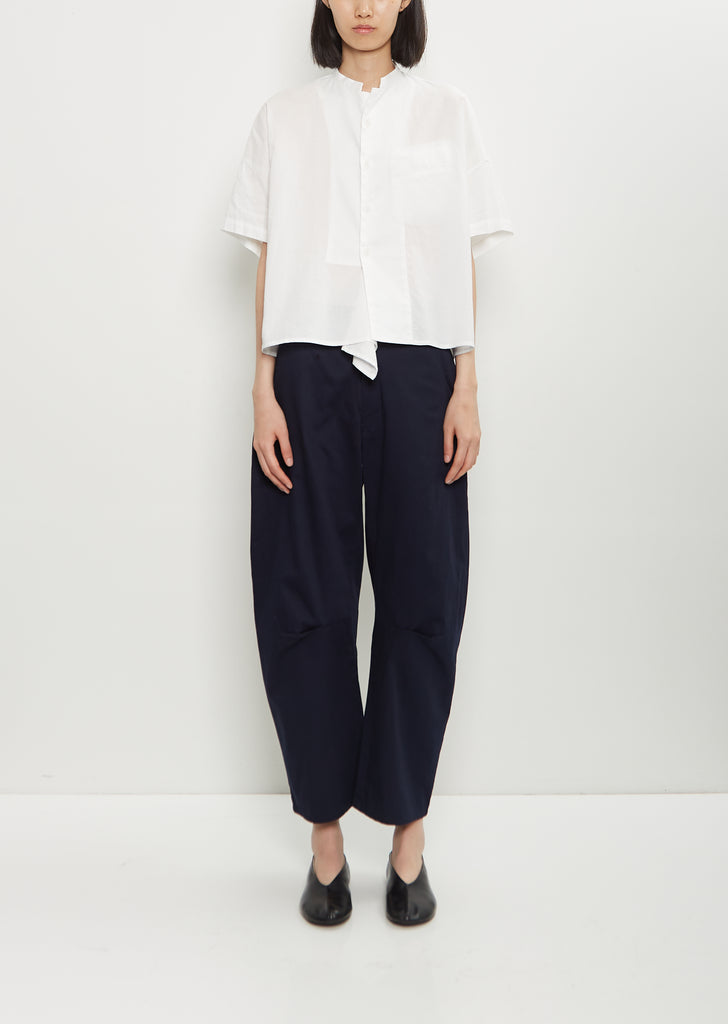 Cotton Gusset Pants — Navy