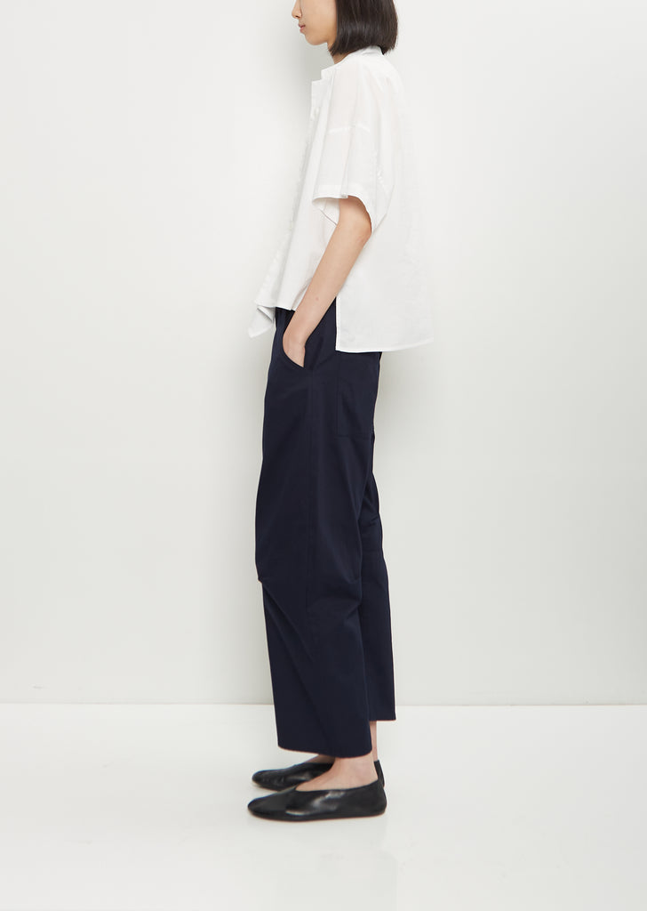 Cotton Gusset Pants — Navy