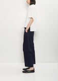 Cotton Gusset Pants — Navy