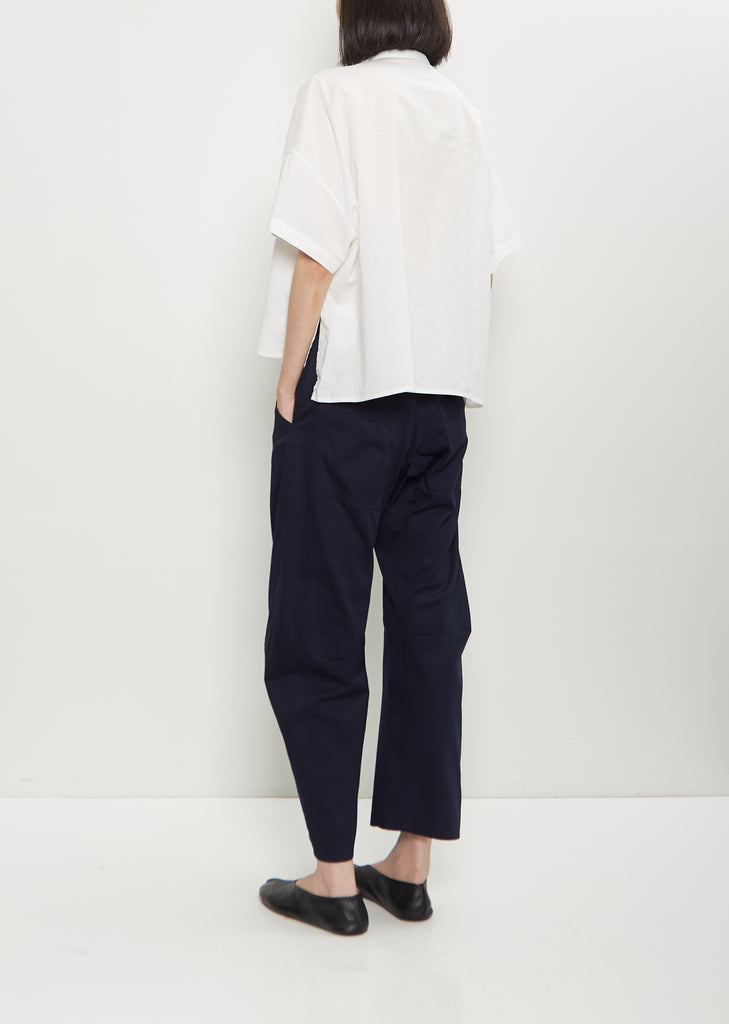 Cotton Gusset Pants — Navy