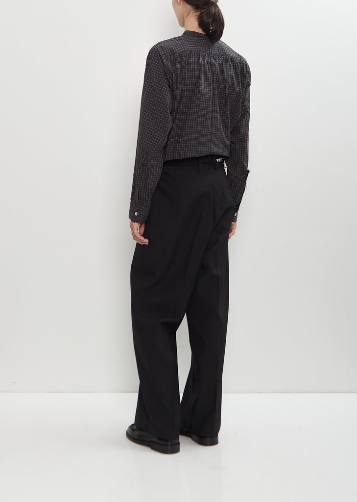 Straight Wool Blend Twill Slack