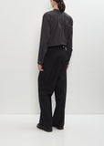 Straight Wool Blend Twill Slack