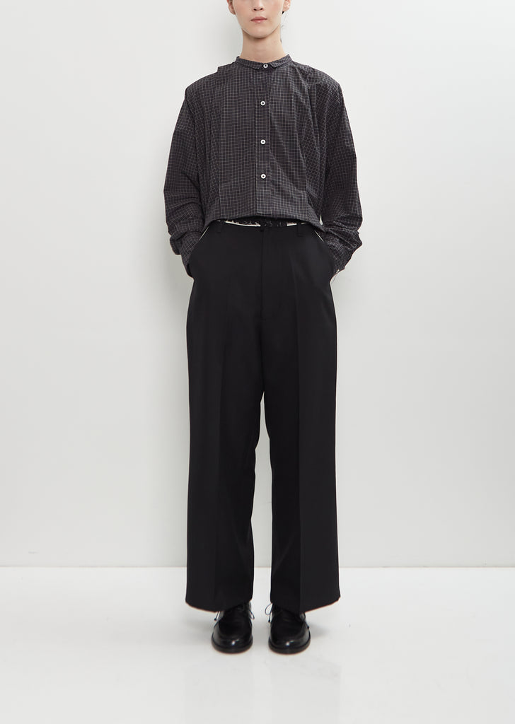 Straight Wool Blend Twill Slack