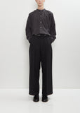 Straight Wool Blend Twill Slack